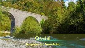  Presentation with forests - Audience pleasing slide set consisting of bridge-viaduct-over-the-shallow backdrop and a tawny brown colored foreground