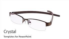  Presentation with modern - Colorful presentation theme enhanced with bridge vision - modern fashionable spectacles isolated backdrop and a  colored foreground