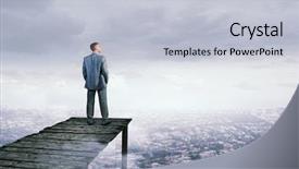  Presentation with social media job search - Colorful theme enhanced with bridge vision - search of calmness and peace backdrop and a  colored foreground