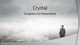  Presentation with social media job search - Colorful PPT theme enhanced with bridge vision - search of calmness and peace backdrop and a light gray colored foreground