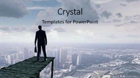  Presentation with social media job search - PPT theme consisting of bridge vision - search of calmness and peace background and a light gray colored foreground