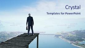  Presentation with social media job search - Amazing presentation theme having bridge vision - search of calmness and peace backdrop and a  colored foreground