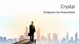  Presentation with search - PPT theme having bridge vision - search of calmness and peace background and a cream colored foreground