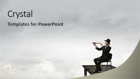  Presentation with perspectives - Beautiful presentation design featuring bridge vision - searching for new perspectives mixed backdrop and a  colored foreground