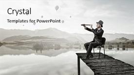  Presentation with perspectives - Amazing theme having bridge vision - searching for new perspectives mixed backdrop and a  colored foreground