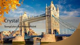  Presentation with autumn leaves - Cool new presentation with bridge with autumn leaves london backdrop and a coral colored foreground