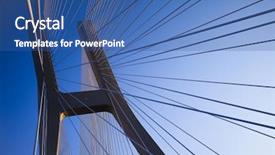  Presentation with bridge construction - Theme with bridge background and a ocean colored foreground