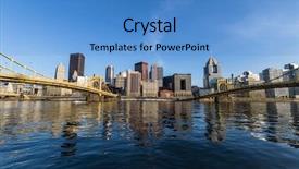  Presentation with bridges - Slide deck featuring bridges crossing the allegheny background and a teal colored foreground