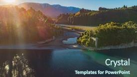  Presentation with bridges - PPT theme with bridges over rakaia river rakaia background and a ocean colored foreground