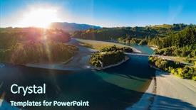  Presentation with bridges - Colorful slide set enhanced with bridges over rakaia river rakaia backdrop and a navy blue colored foreground