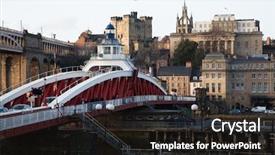  Presentation with bridges - PPT layouts with bridges view of newcastle upon background and a dark gray colored foreground