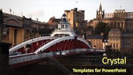  Presentation with bridge - Audience pleasing PPT layouts consisting of bridges view of newcastle upon backdrop and a wine colored foreground