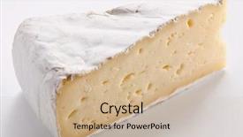  Presentation with white cheese - Presentation theme having brie cheese on a white background background and a soft green colored foreground