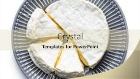  Presentation with mold - Presentation theme consisting of brie-cheese-white-soft-cheese background and a soft green colored foreground