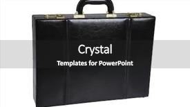  Presentation with leather - Amazing slides having brief case - black leather briefcase backdrop and a  colored foreground