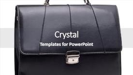  Presentation with black males business - PPT theme having brief case - black leather business suitcase isolated background and a  colored foreground