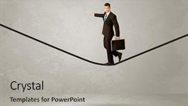  Presentation with elegan - PPT layouts featuring brief case - elegan businessman in suit balancing background and a light gray colored foreground