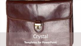  Presentation with case - PPT layouts having brief case - old brown briefcase background and a gray colored foreground