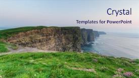  Presentation with irish - PPT layouts enhanced with brien - cliffs of moher at dusk background and a lemonade colored foreground