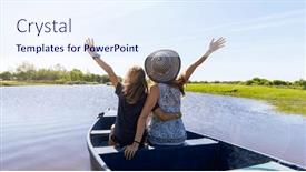  Presentation with marsh - Slide deck consisting of briere-marshland-family-mother background and a sky blue colored foreground