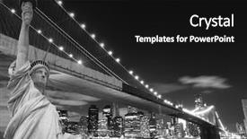  Presentation with tribute - Slide deck featuring brigdes - brooklyn brigde tribute in light background and a black colored foreground