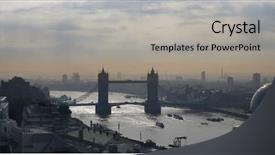  Presentation with tower of london - Colorful slide set enhanced with brigdes - famous landmark of london backdrop and a  colored foreground