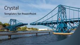  Presentation with world war 2 germany - Slides enhanced with brigdes - kaiser wilhelm brigde at wilhelmshaven background and a light blue colored foreground