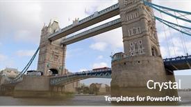  Presentation with tower - Amazing presentation design having brigdes - tower bridge london uk backdrop and a  colored foreground