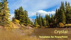 Presentation with bright yellow - Audience pleasing theme consisting of bright-autumn-day-in-indian backdrop and a tawny brown colored foreground