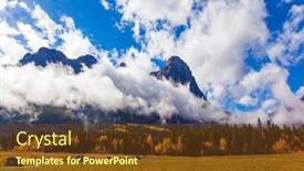  Presentation with banff national park - Amazing presentation design having bright-autumn-day backdrop and a tawny brown colored foreground