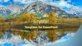  Presentation with canadian - Colorful slide deck enhanced with bright-autumn-forest-is-reflected backdrop and a tawny brown colored foreground