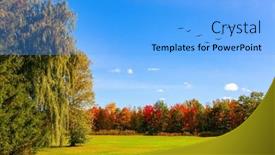  Presentation with neighborhoods - Slide deck consisting of bright-autumn-landscape-the-trees background and a light blue colored foreground