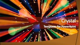  Presentation with firework - Slide set consisting of bright background of dynamic lights background and a tawny brown colored foreground