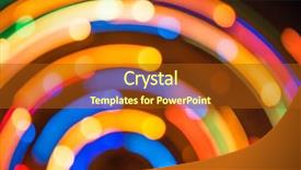  Presentation with firework - PPT theme with bright background of dynamic lights background and a tawny brown colored foreground