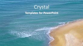  Presentation with ocean waves - Presentation theme having bright-beautiful-ocean background and a  colored foreground