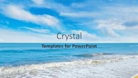  Presentation with ocean waves - Presentation design with bright-beautiful-ocean background and a  colored foreground