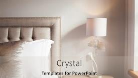  Presentation with interior design - Slide deck featuring bright-bedroom-interior-design background and a soft green colored foreground