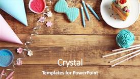  Presentation with sweet sixteen birthday - Slides with bright birthday background with sweets background and a coral colored foreground