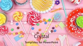  Presentation with sweets - PPT theme enhanced with bright birthday background with sweets background and a lemonade colored foreground