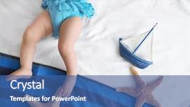  Presentation with cute stars - Slide set featuring bright blanket with sea star background and a ocean colored foreground