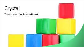  Presentation with bright white - Presentation theme with bright blocks isolated on white background and a white colored foreground