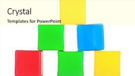  Presentation with bright white - Audience pleasing PPT theme consisting of bright blocks isolated on white backdrop and a blonde colored foreground