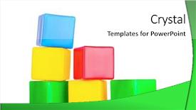  Presentation with bright white - Colorful slide deck enhanced with bright blocks isolated on white backdrop and a white colored foreground