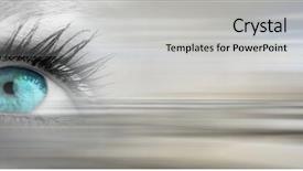  Presentation with iris - Colorful theme enhanced with bright blue iris and blurry backdrop and a light gray colored foreground