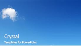  Presentation with panoramic - Cool new presentation theme with bright blue sky background backdrop and a teal colored foreground