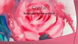  Presentation with gold leaves - Amazing PPT layouts having bright-bouquet-of-pink-roses backdrop and a coral colored foreground