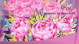  Presentation with gold leaves - Audience pleasing PPT layouts consisting of bright-bouquet-of-pink-roses backdrop and a lemonade colored foreground