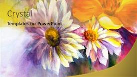 Presentation with canvas - Audience pleasing slide deck consisting of bright-bouquet-of-spring-flowers backdrop and a yellow colored foreground