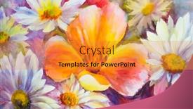  Presentation with canvas - Slide deck enhanced with bright-bouquet-of-spring-flowers background and a gold colored foreground