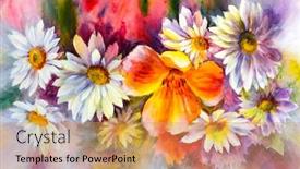  Presentation with jasmine spring flowers - Slide set consisting of bright-bouquet-of-spring-flowers background and a yellow colored foreground